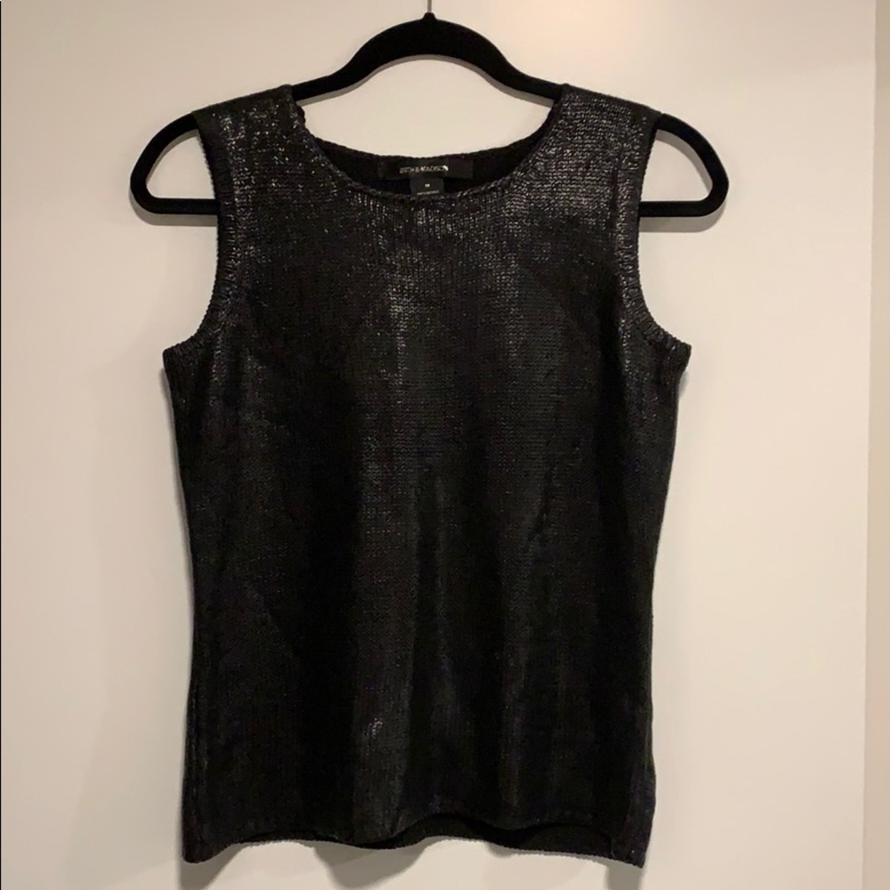 89th & Madison black coated sweater tank - sz M